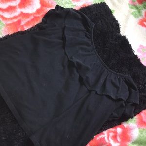 Black off the shoulder shirt